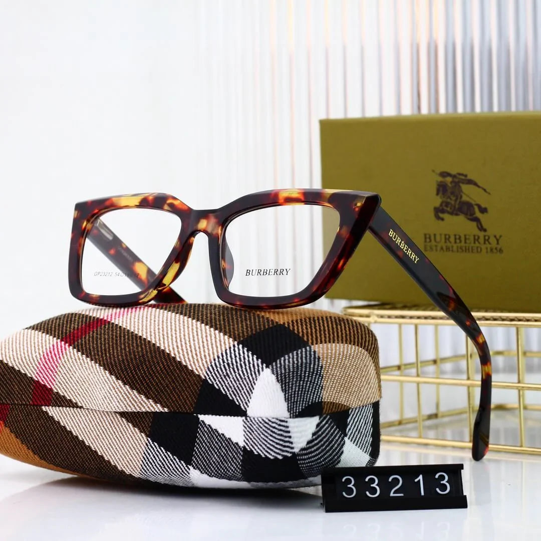 Checkered Frame Retro Glasses