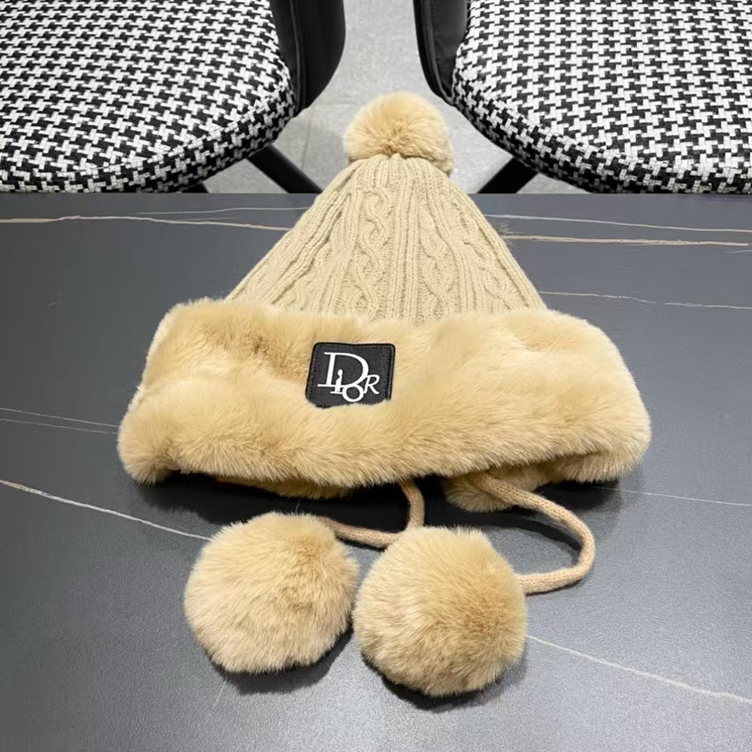 Ear protection knitted hat