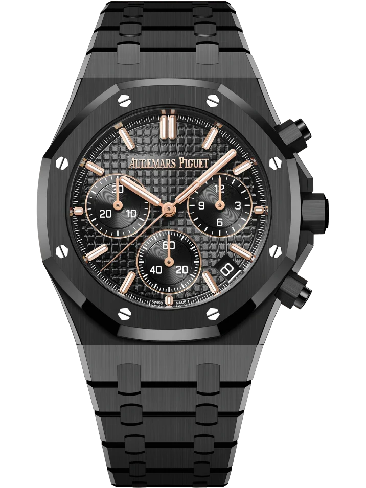 Black Titanium Steel - Chronograph- Quartz- 43mm