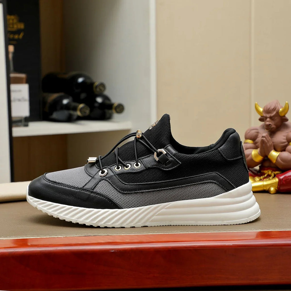 Calf leather sports shoes