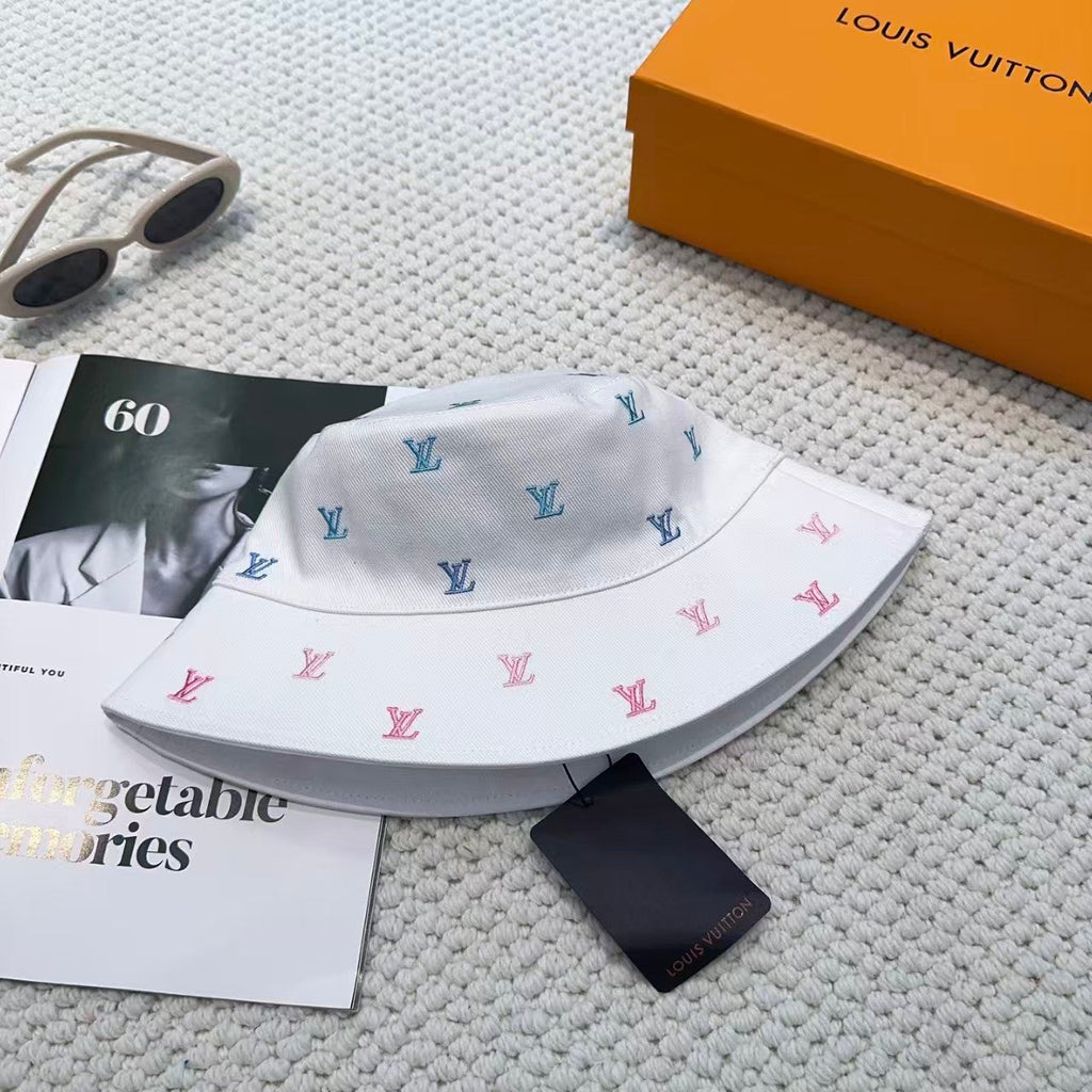 New double-sided embroidered fisherman hat