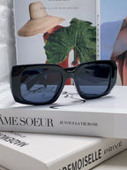 Retro inverted triangle logo sunglasses