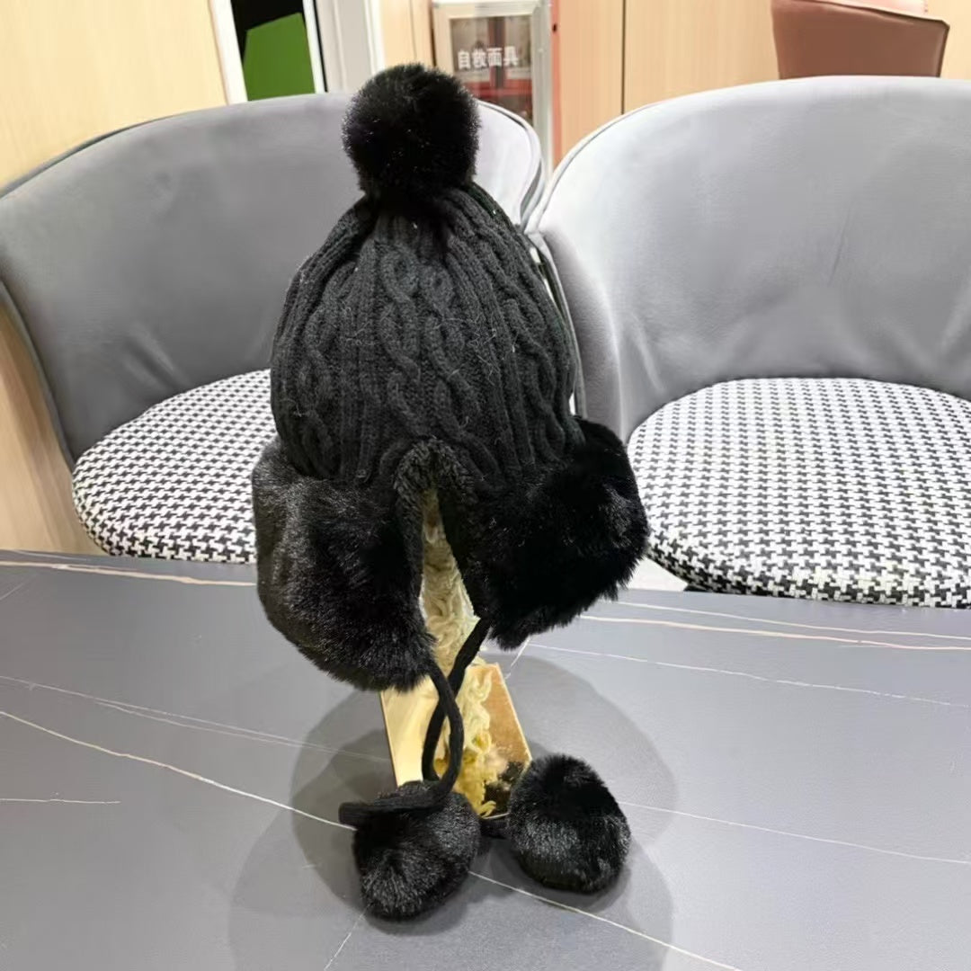 Ear protection knitted hat