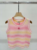 25 Summer jacquard simple knitted vest