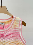 25 Summer jacquard simple knitted vest