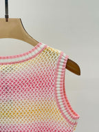 25 Summer jacquard simple knitted vest