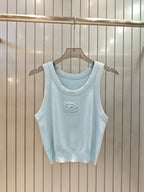 Knitted vest with 3D printed logo