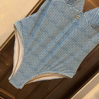 25 Summer New Sling V Neck One-Piece Swimsuit