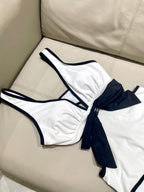 25 One-piece bow swimsuit