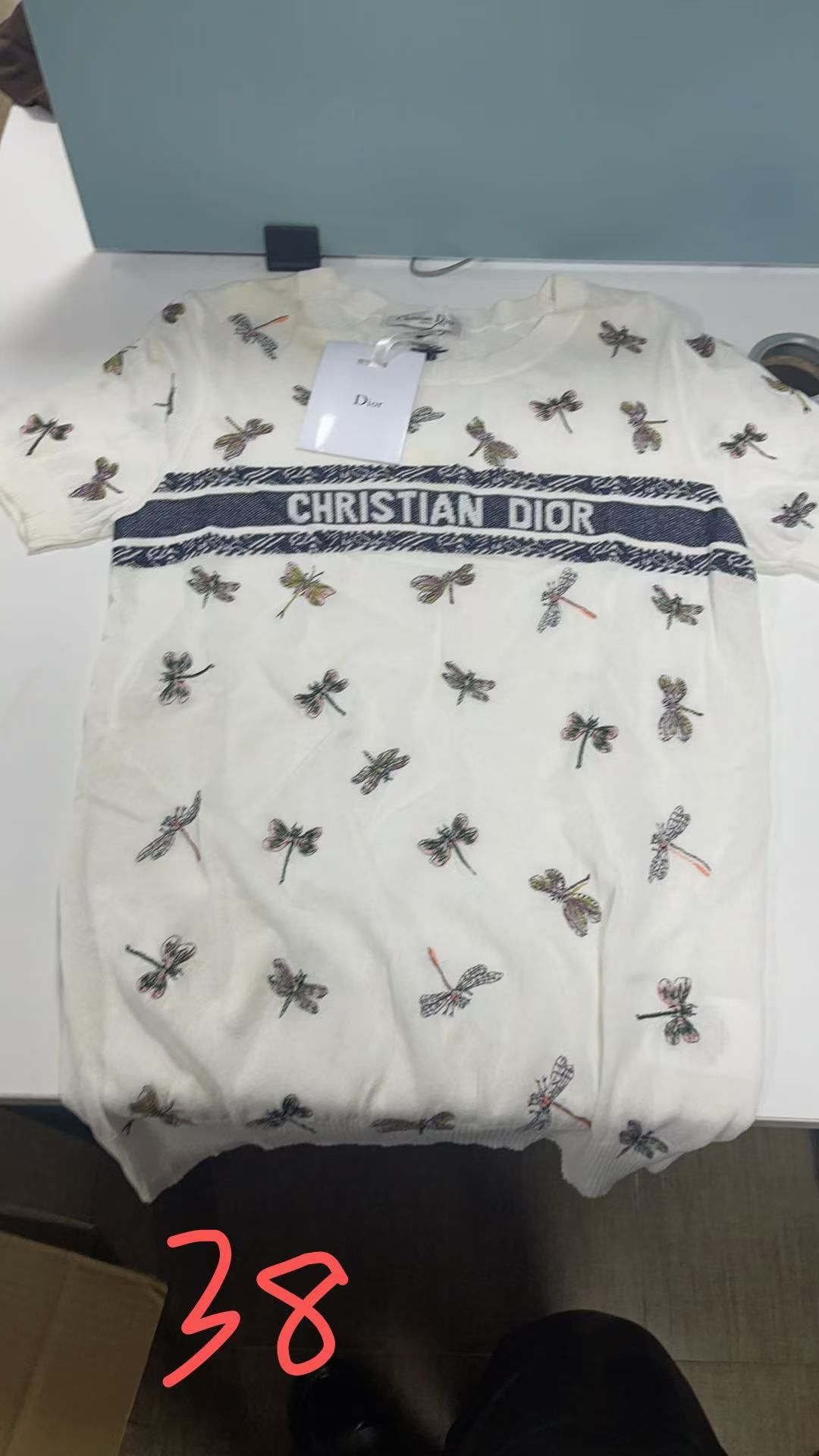 Knit Short-Sleeve Top（size:38）