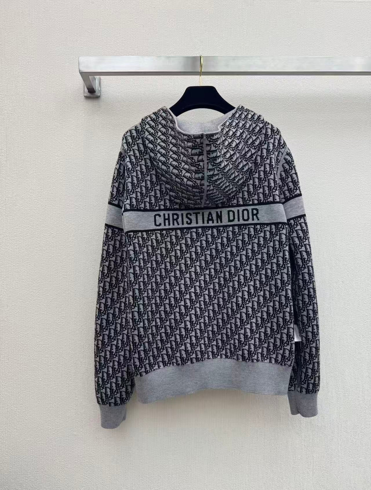 Dior/Reversible Cashmere Knit Hooded Jacket