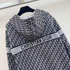 Dior/Reversible Cashmere Knit Hooded Jacket