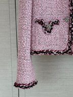 Pink Tweed Cropped Jacket