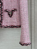 Pink Tweed Cropped Jacket