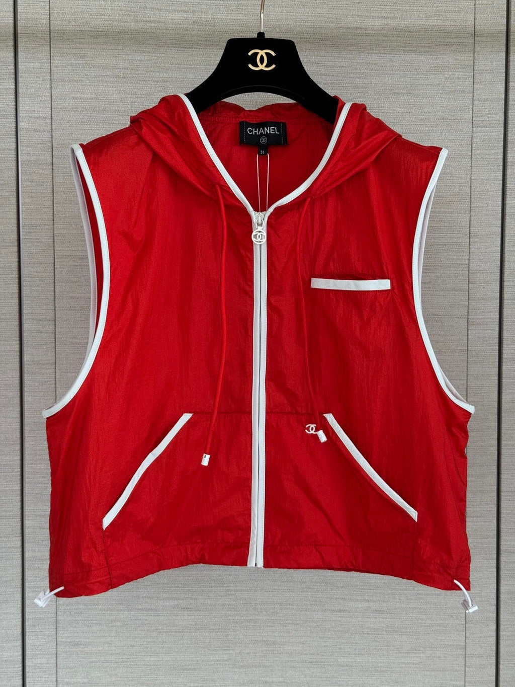 Red Hooded Vest