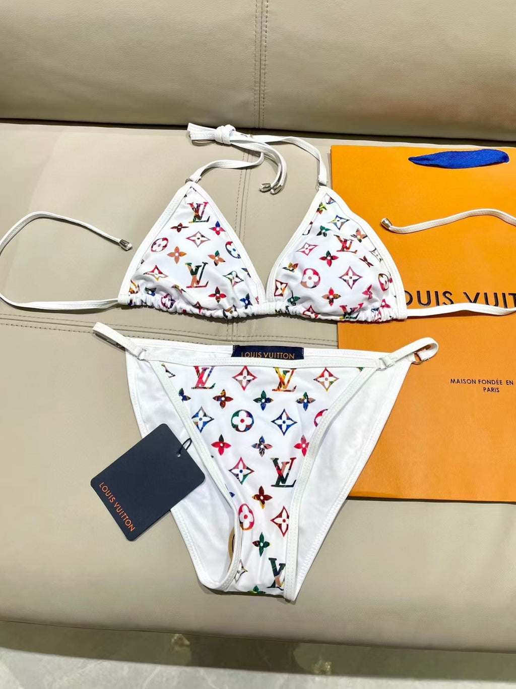 New printed letter swimsuit