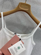 25 Lettering embroidered camisole
