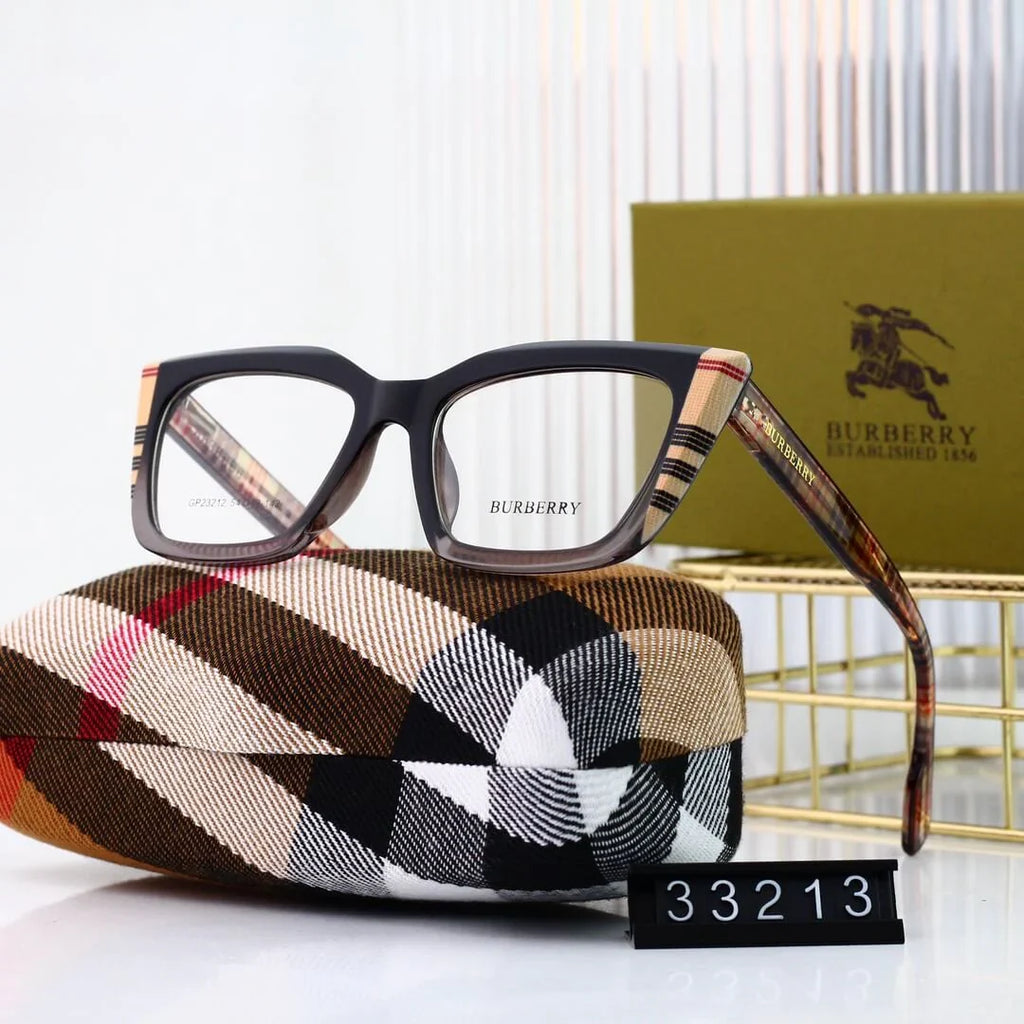 Checkered Frame Retro Glasses