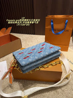 Embroidered Cherry Cowboy Shoulder Bag