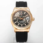 C-Factory -Grey Rosegold - Black Rubber - Automatic - 42mm