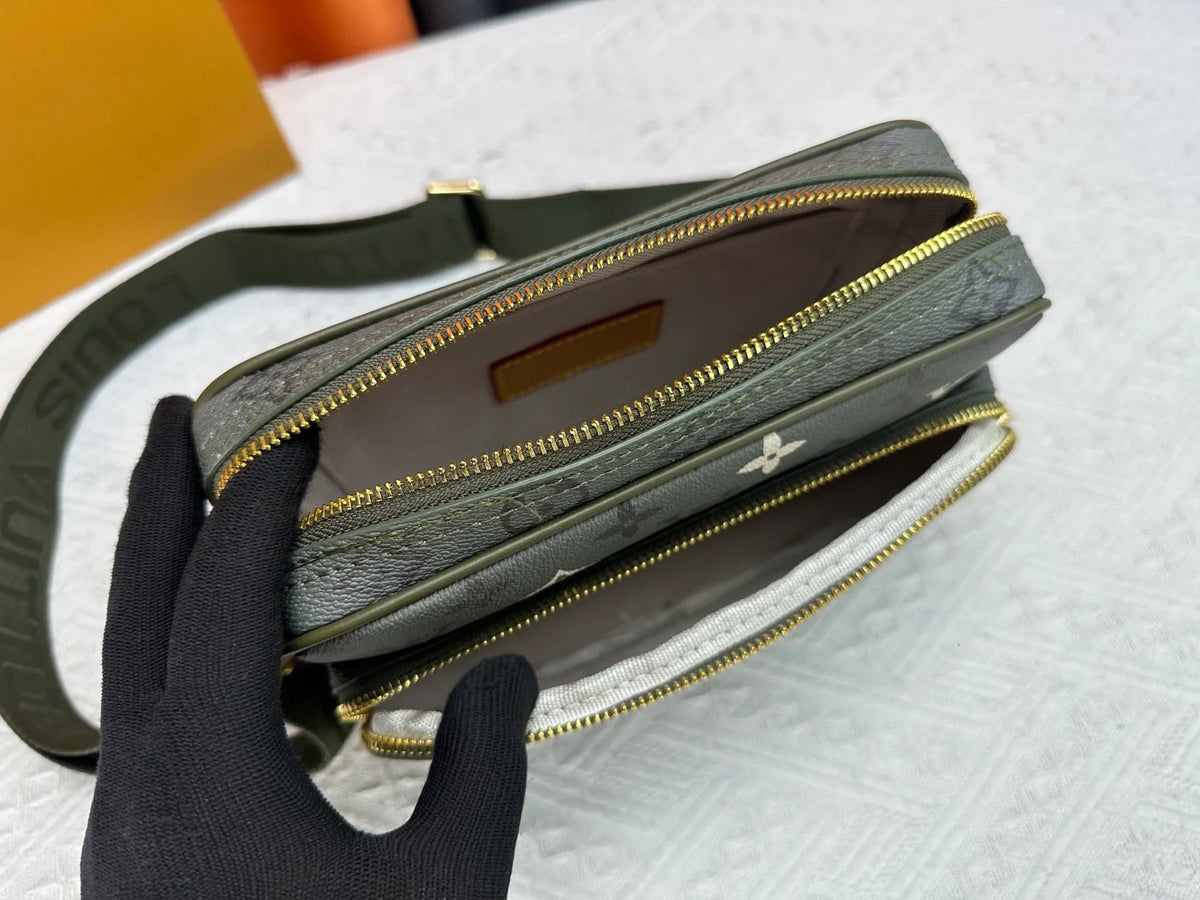 Coated canvas mailman bag