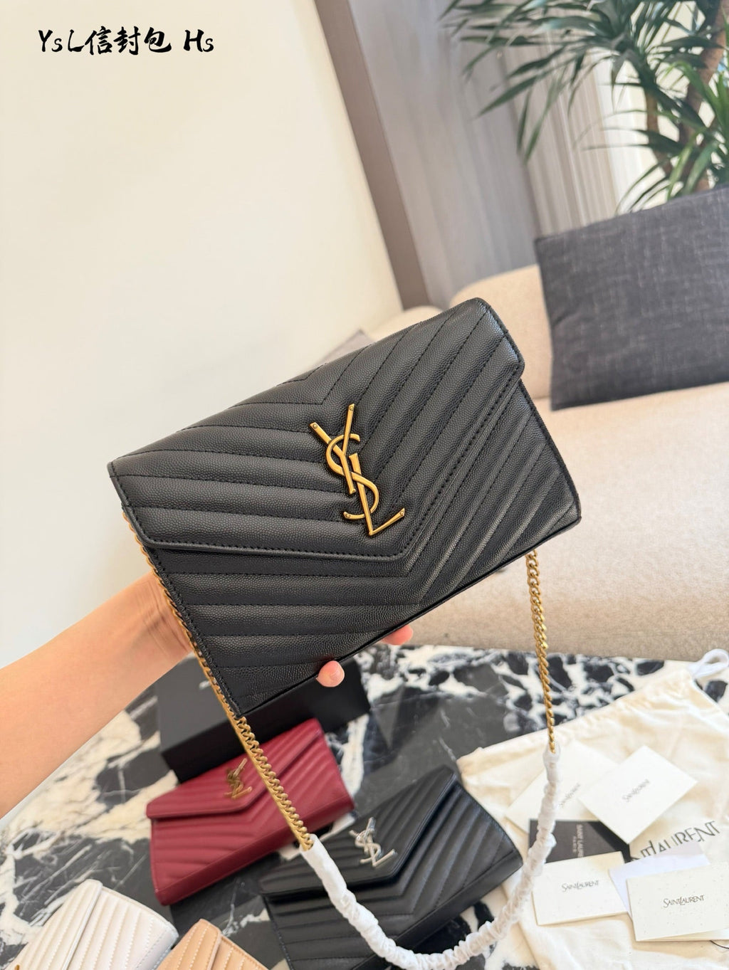 Black gold caviar envelope