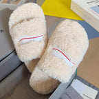 Thick sole, waterproof platform, wool slippers