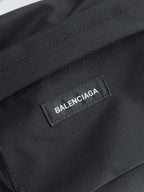 Black recycled nylon shoulder bag armpit bag
