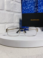 New metal retro box, refined gold wire rectangular gold and silver frame for men and women, can be paired with myopia glasses trend