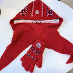 New Classic Scarf Hat Glove Set