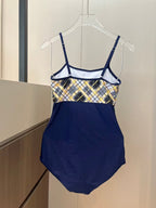 Explosive striped swimsuit