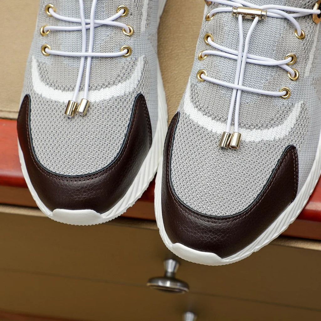 Calf leather sports shoes
