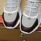 Calf leather sports shoes