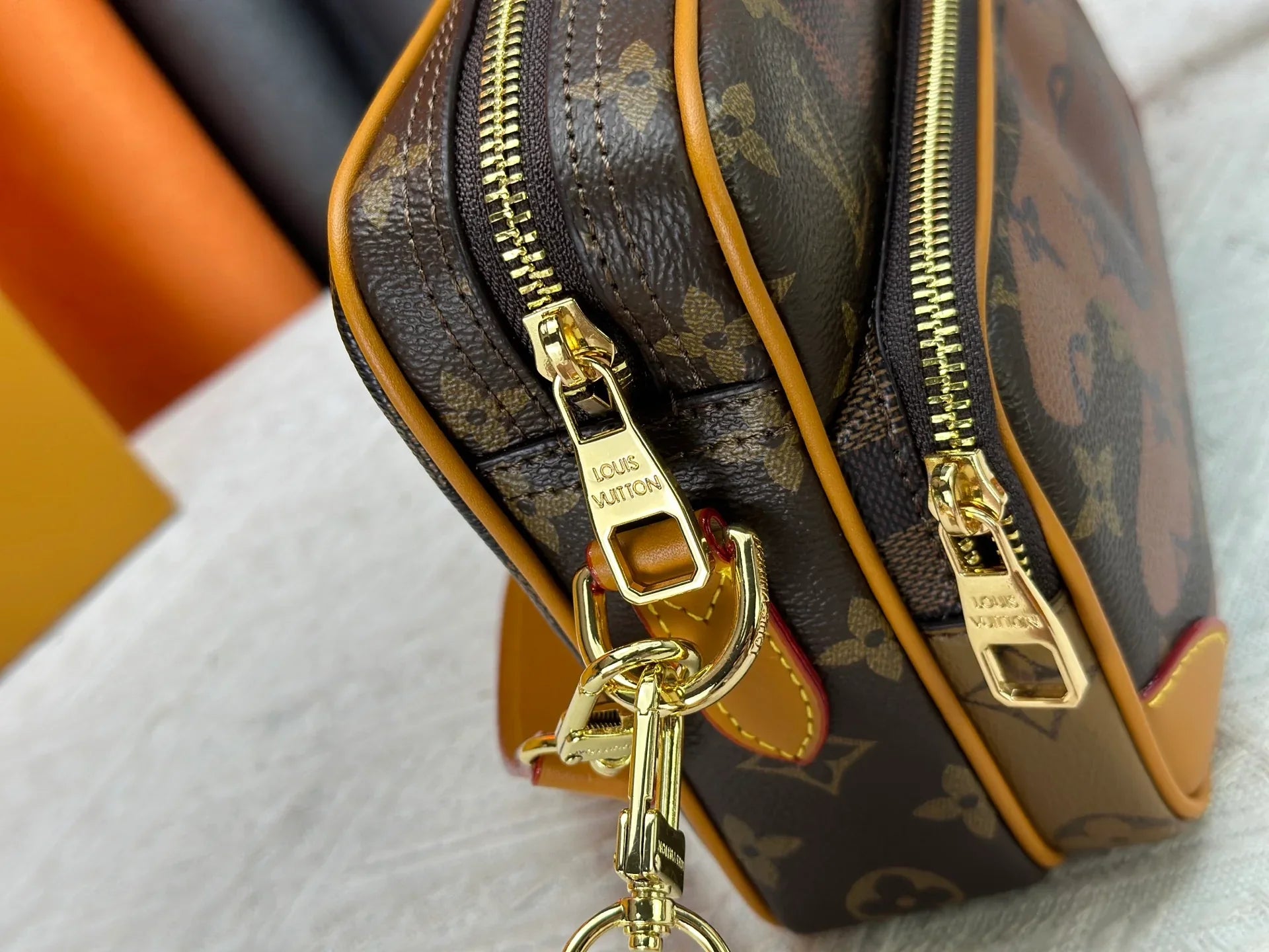 Coated canvas mailman bag
