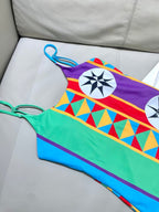 New one-piece printed swimsuit