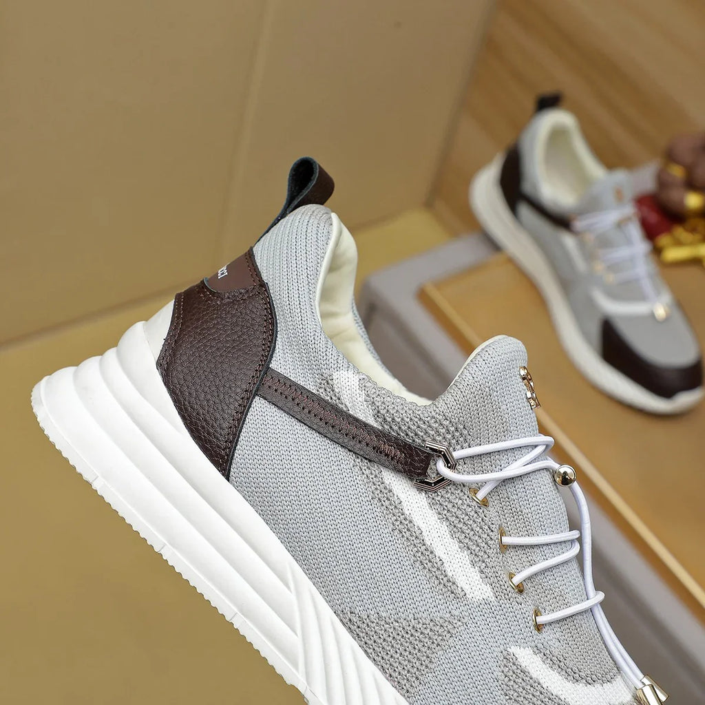 Calf leather sports shoes