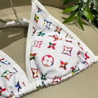 New printed letter swimsuit