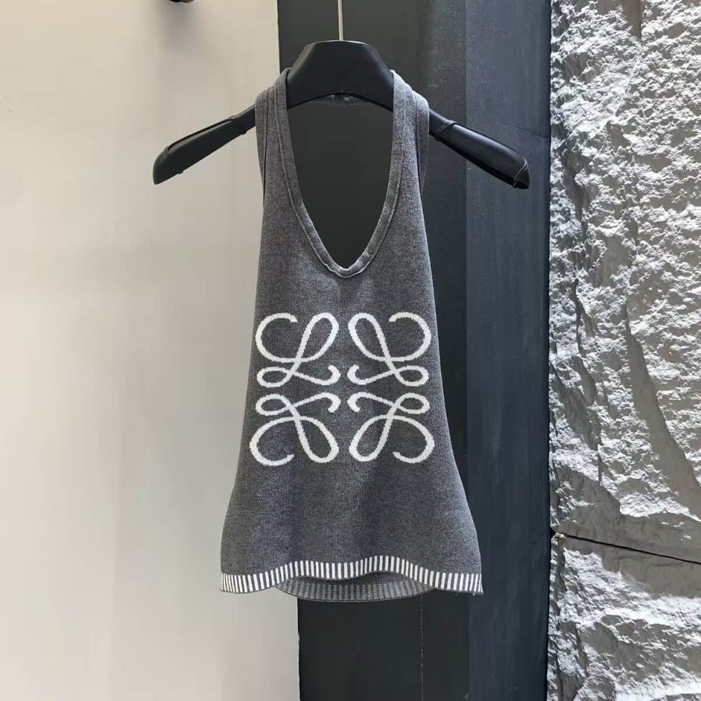 Boho Cotton Halter Crop Vest