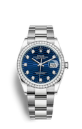 DATE-Steel,-white gold and diamonds- Automatic-36mm Watch