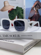 Retro inverted triangle logo sunglasses