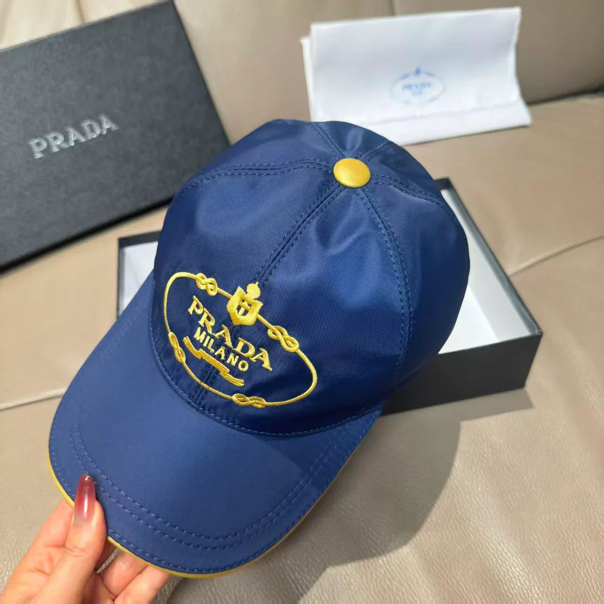 New gold embroidered baseball cap