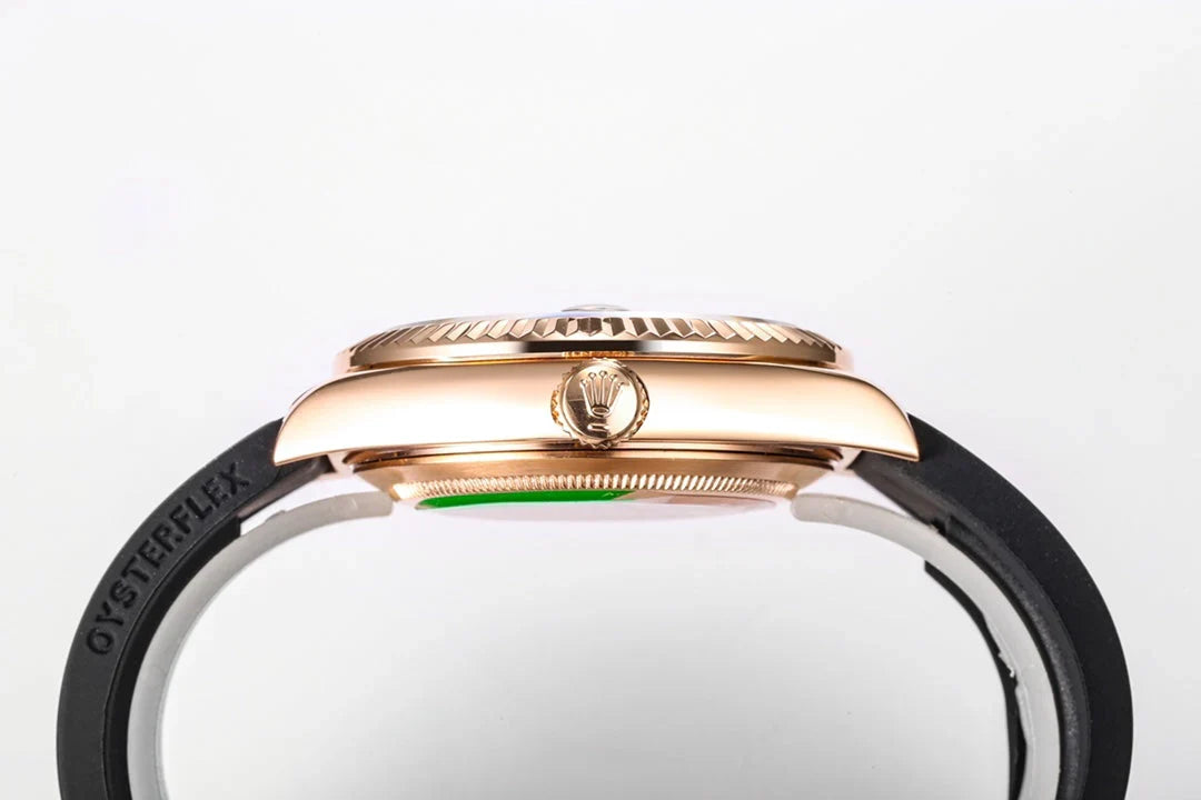 C-Factory -Grey Rosegold - Black Rubber - Automatic - 42mm