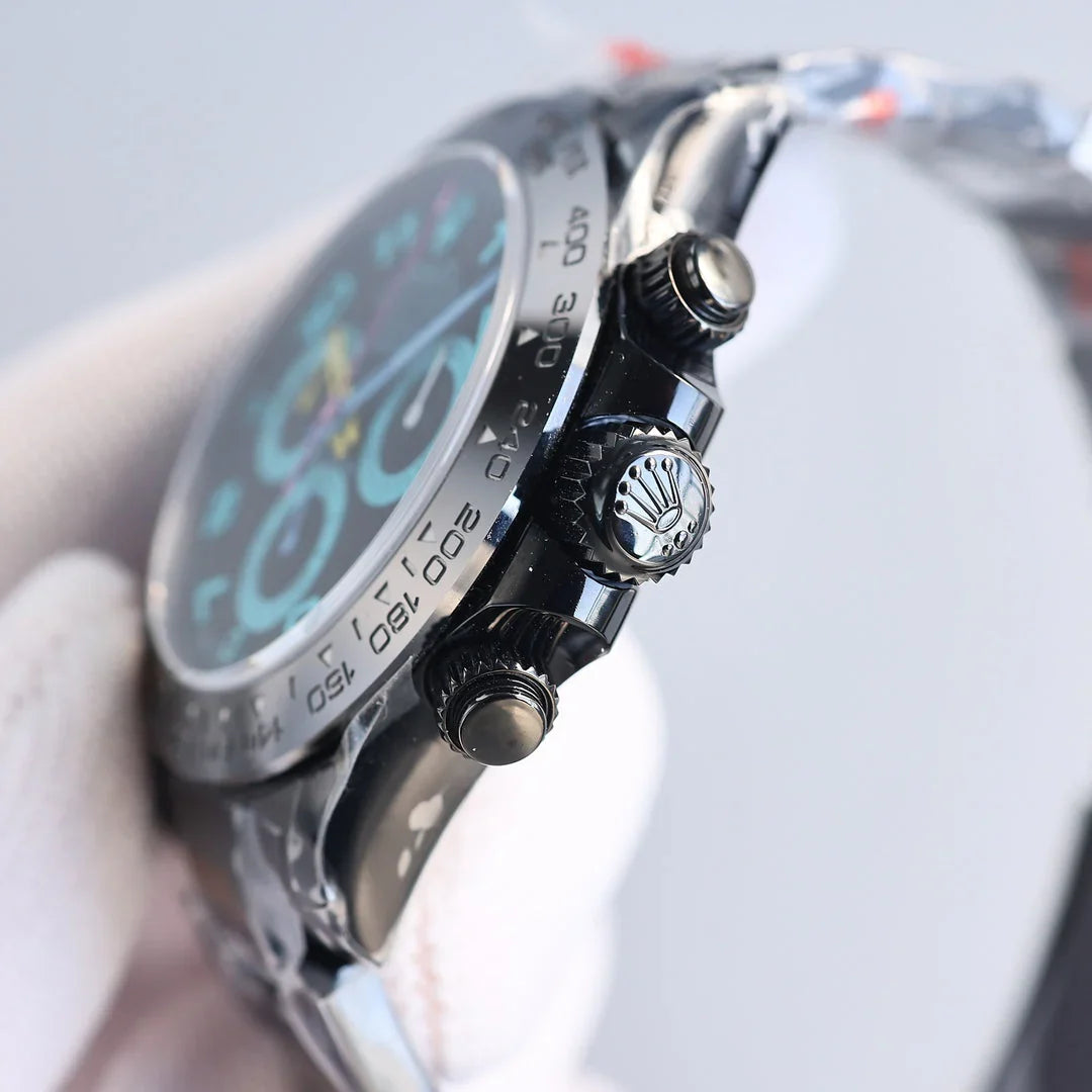 Chronograph -Black - Black 904L Steel- Automatic - 40mm