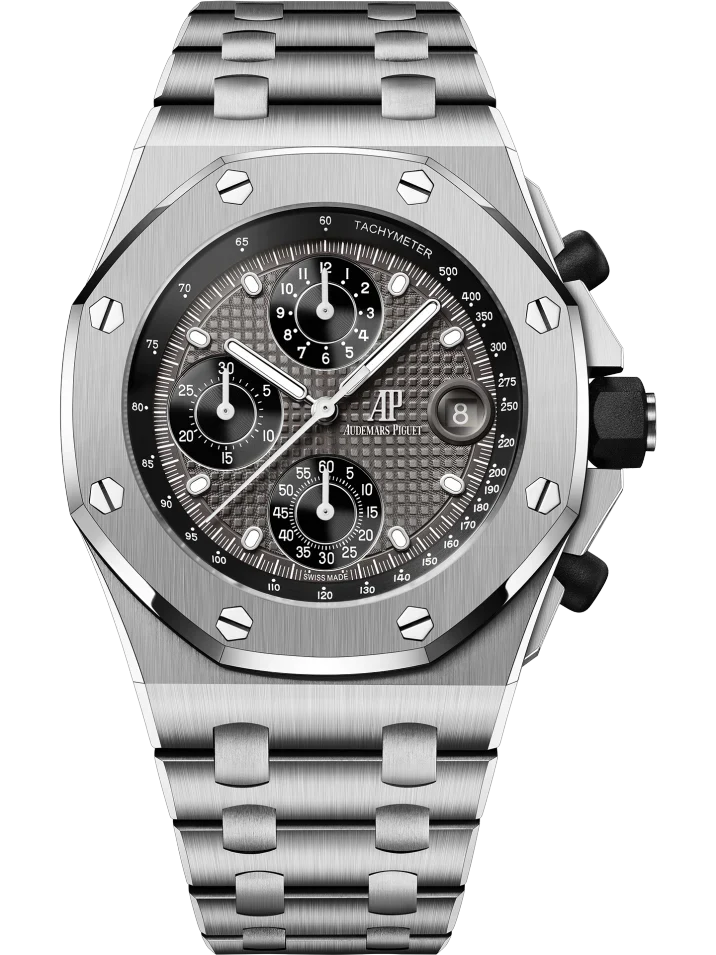 Grey OFFs - White Steel - Quartz- 43mm