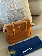 Frosted leather flip parachute mailman bag
