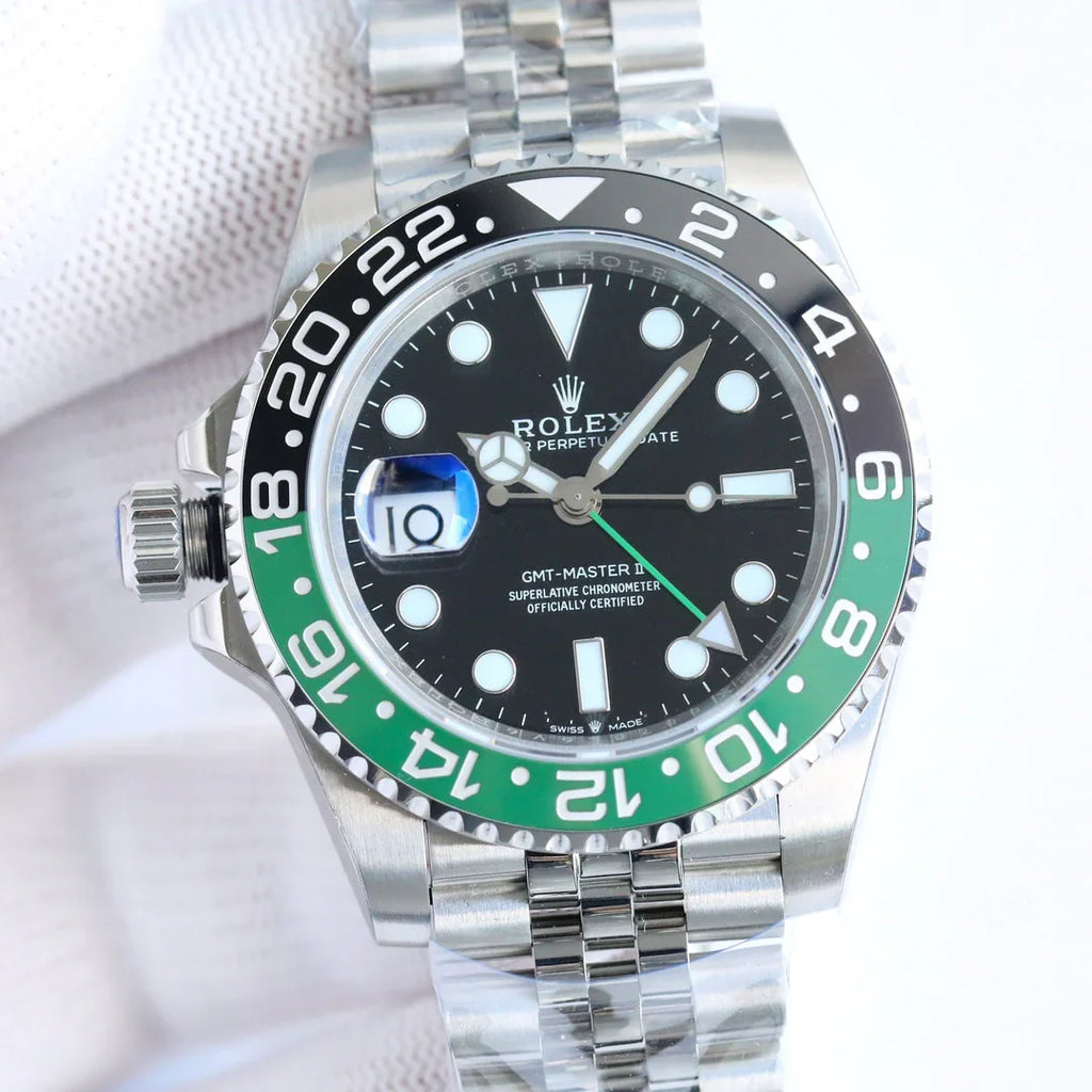 Black Green - Silver 904L Steel - 40mm