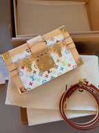 White tri color lock hard box
