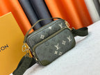 Coated canvas mailman bag