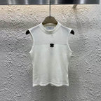 Fashionable Semi-Sheer Slim Fit Vest