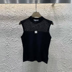 Fashionable Semi-Sheer Slim Fit Vest